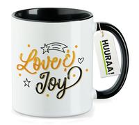 huuraa tazza di caffè Love & Joy Tazza regalo nera 330ml Love & Joy Presente