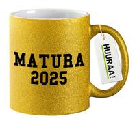 huuraa tazza di caffè Matura 2025 Tazza da caffè regalo oro 330ml Matura 2025 idea regalo