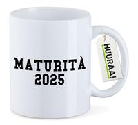 huuraa tazza di caffè Maturità 2025 Tazza regalo bianca 330ml Maturità 2025 Presente
