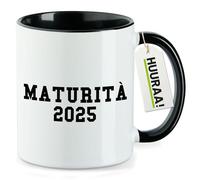 huuraa tazza di caffè Maturità 2025 Tazza regalo nera 330ml Maturità 2025 Presente