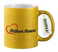 huuraa tazza di caffè Meilleure Maman Tazza da caffè regalo oro 330ml Meilleure Maman idea regalo