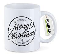 huuraa tazza di caffè Merry Christmas Letrero Tazza regalo bianca 330ml Merry Christmas Letrero Presente
