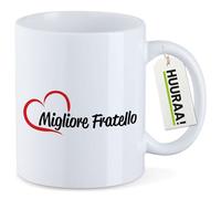 huuraa tazza di caffè Migliore Fratello Tazza regalo bianca 330ml Migliore Fratello Presente