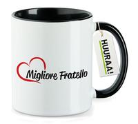 huuraa tazza di caffè Migliore Fratello Tazza regalo nera 330ml Migliore Fratello Presente