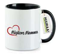 huuraa tazza di caffè Migliore Mamma Tazza regalo nera 330ml Migliore Mamma Presente