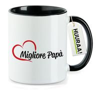 huuraa tazza di caffè Migliore Papà Tazza regalo nera 330ml Migliore Papà Presente