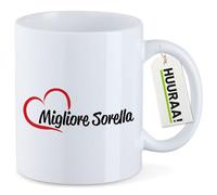 huuraa tazza di caffè Migliore Sorella Tazza regalo bianca 330ml Migliore Sorella Presente