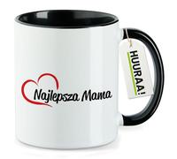 huuraa tazza di caffè Najlepsza Mama Tazza regalo nera 330ml Najlepsza Mama Presente