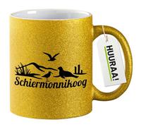 huuraa tazza di caffè Schiermonnikoog Tazza da caffè regalo oro 330ml Schiermonnikoog idea regalo