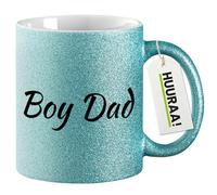 huuraa tazza glitterata Boy Dad Schriftzug Tazza regalo blu 330ml Boy Dad Schriftzug Presente