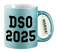 huuraa tazza glitterata DSO 2025 Tazza regalo blu 330ml DSO 2025 Presente