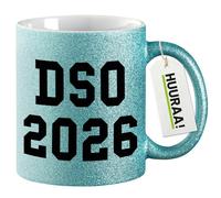 huuraa tazza glitterata DSO 2026 Tazza regalo blu 330ml DSO 2026 Presente