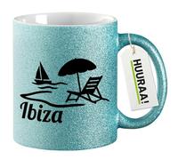 huuraa tazza glitterata Ibiza Tazza regalo blu 330ml Ibiza Presente
