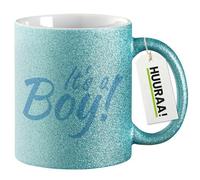 huuraa tazza glitterata It`s a Boy! Schriftzug Tazza regalo blu 330ml It`s a Boy! Schriftzug Presente