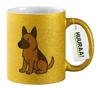 huuraa tazza glitterata Malinois Tazza da caffè regalo oro 330ml Malinois Presente