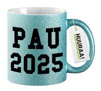 huuraa tazza glitterata PAU 2025 Tazza regalo blu 330ml PAU 2025 Presente