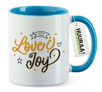 huuraa tazza Love & Joy Tazza regalo blu 330ml Love & Joy idea regalo