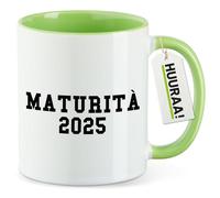 huuraa Tazza Maturità 2025 Tazza da caffè regalo verde 330ml Maturità 2025 souvenir