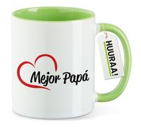 huuraa Tazza Mejor Papá Tazza da caffè regalo verde 330ml Mejor Papá souvenir