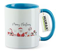 huuraa tazza Merry Christmas Ayudante navideño Tazza regalo blu 330ml Merry Christmas Ayudante navideño idea regalo