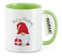 huuraa Tazza Merry Christmas Duende Tazza da caffè regalo verde 330ml Merry Christmas Duende souvenir