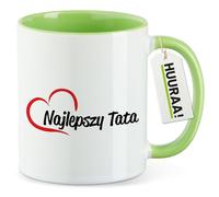 huuraa Tazza Najlepszy Tata Tazza da caffè regalo verde 330ml Najlepszy Tata souvenir