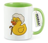 huuraa Tazza Pato de goma de logopedia Tazza da caffè regalo verde 330ml Pato de goma de logopedia souvenir