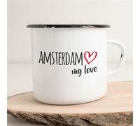 huuraa tazza smaltata Amsterdam my love Tazza da caffè regalo Vintage 300ml Amsterdam my love Presente