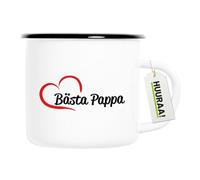 huuraa tazza smaltata Bästa Pappa Tazza da caffè regalo Vintage 300ml Bästa Pappa Presente