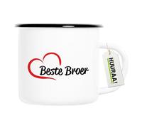 huuraa tazza smaltata Beste Broer Tazza da caffè regalo Vintage 300ml Beste Broer Presente