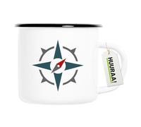 huuraa tazza smaltata Brújula Tazza da caffè regalo Vintage 300ml Brújula Presente