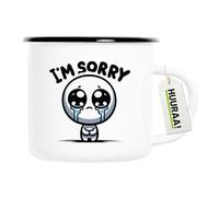 huuraa tazza smaltata I'm sorry Tazza da caffè regalo Vintage 300ml I'm sorry Presente
