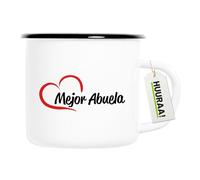 huuraa tazza smaltata Mejor Abuela Tazza da caffè regalo Vintage 300ml Mejor Abuela Presente
