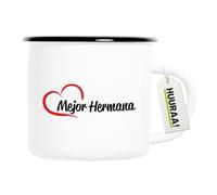 huuraa tazza smaltata Mejor Hermana Tazza da caffè regalo Vintage 300ml Mejor Hermana Presente
