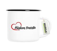 huuraa tazza smaltata Migliore Fratello Tazza da caffè regalo Vintage 300ml Migliore Fratello Presente