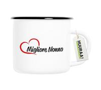 huuraa tazza smaltata Migliore Nonno Tazza da caffè regalo Vintage 300ml Migliore Nonno Presente