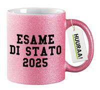 huuraa tazze glitterate Esame di Stato 2025 Tazza da caffè regalo rosa 330ml Esame di Stato 2025 souvenir
