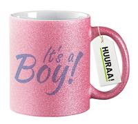 huuraa tazze glitterate It`s a Boy! Schriftzug Tazza da caffè regalo rosa 330ml It`s a Boy! Schriftzug souvenir