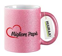 huuraa tazze glitterate Migliore Papà Tazza da caffè regalo rosa 330ml Migliore Papà souvenir