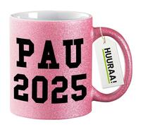 huuraa tazze glitterate PAU 2025 Tazza da caffè regalo rosa 330ml PAU 2025 souvenir