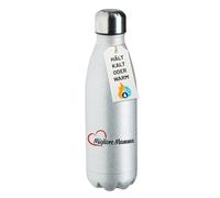 huuraa thermos Migliore Mamma Regalo Borraccia Sportiva Argento 500ml Acciaio Inox Migliore Mamma Sorpresa