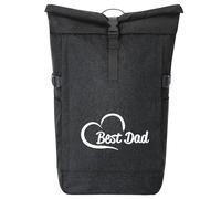huuraa zaino da corriere Best Dad Zaino regalo nero melange 30-44 litri roll-top fairtrade Best Dad Presente
