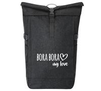 huuraa zaino da corriere Bora Bora my love Zaino regalo nero melange 30-44 litri roll-top fairtrade Bora Bora my love Presente