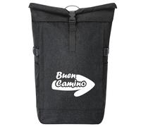 huuraa zaino da corriere Buen Camino Zaino regalo nero melange 30-44 litri roll-top fairtrade Buen Camino Presente