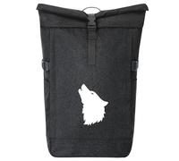 huuraa zaino da corriere cabeza de lobo Zaino regalo nero melange 30-44 litri roll-top fairtrade cabeza de lobo Presente