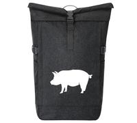 huuraa zaino da corriere Cerdo Zaino regalo nero melange 30-44 litri roll-top fairtrade Cerdo Presente