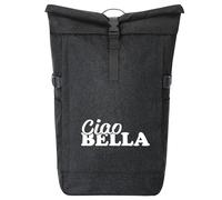 huuraa zaino da corriere Ciao Bella Zaino regalo nero melange 30-44 litri roll-top fairtrade Ciao Bella Presente