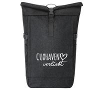 huuraa zaino da corriere Cuxhaven verliebt Zaino regalo nero melange 30-44 litri roll-top fairtrade Cuxhaven verliebt Presente