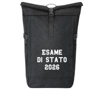 huuraa zaino da corriere Esame di Stato 2026 Zaino regalo nero melange 30-44 litri roll-top fairtrade Esame di Stato 2026 Presente