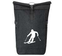 huuraa zaino da corriere Esquí Zaino regalo nero melange 30-44 litri roll-top fairtrade Esquí Presente